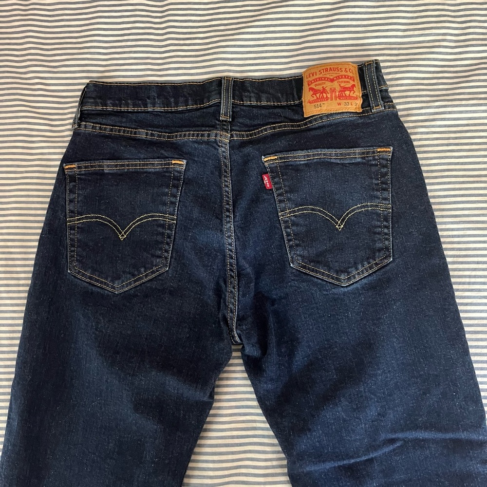 Levi's Dark Blue Straight Jeans - Picture 2 of 4